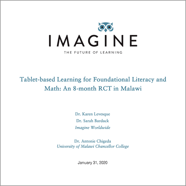 Technical Report: Tablet-based Learning for Foundational Literacy and Math: An 8-month RCT in Malawi